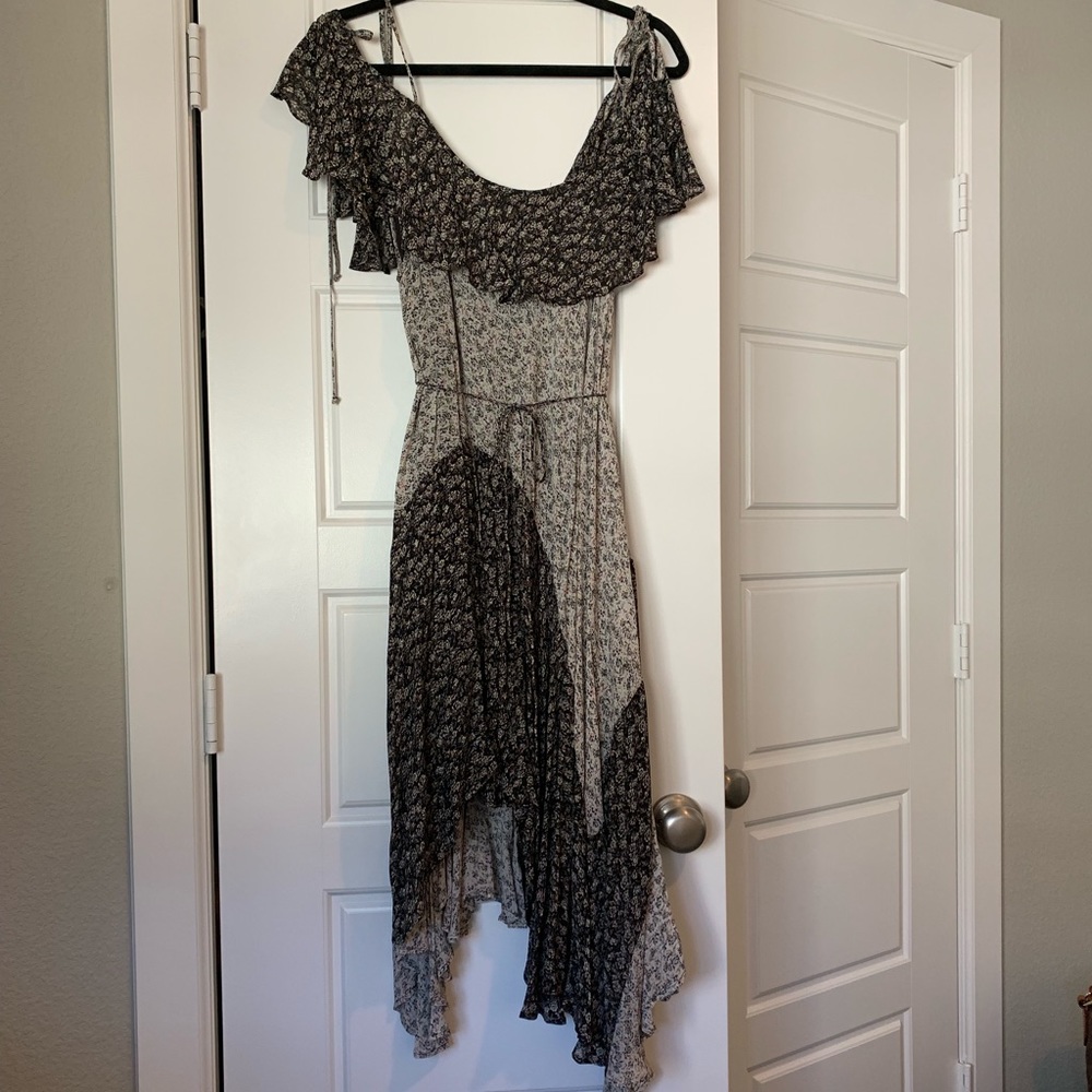 Free People Black Floral Dress Medium